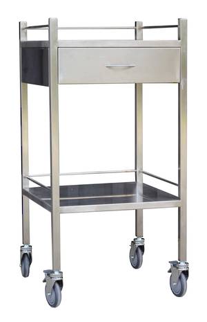 Stainless Steel 1 Drawer Trolley